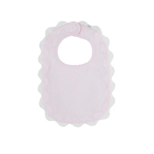 Pink Seersucker Bib