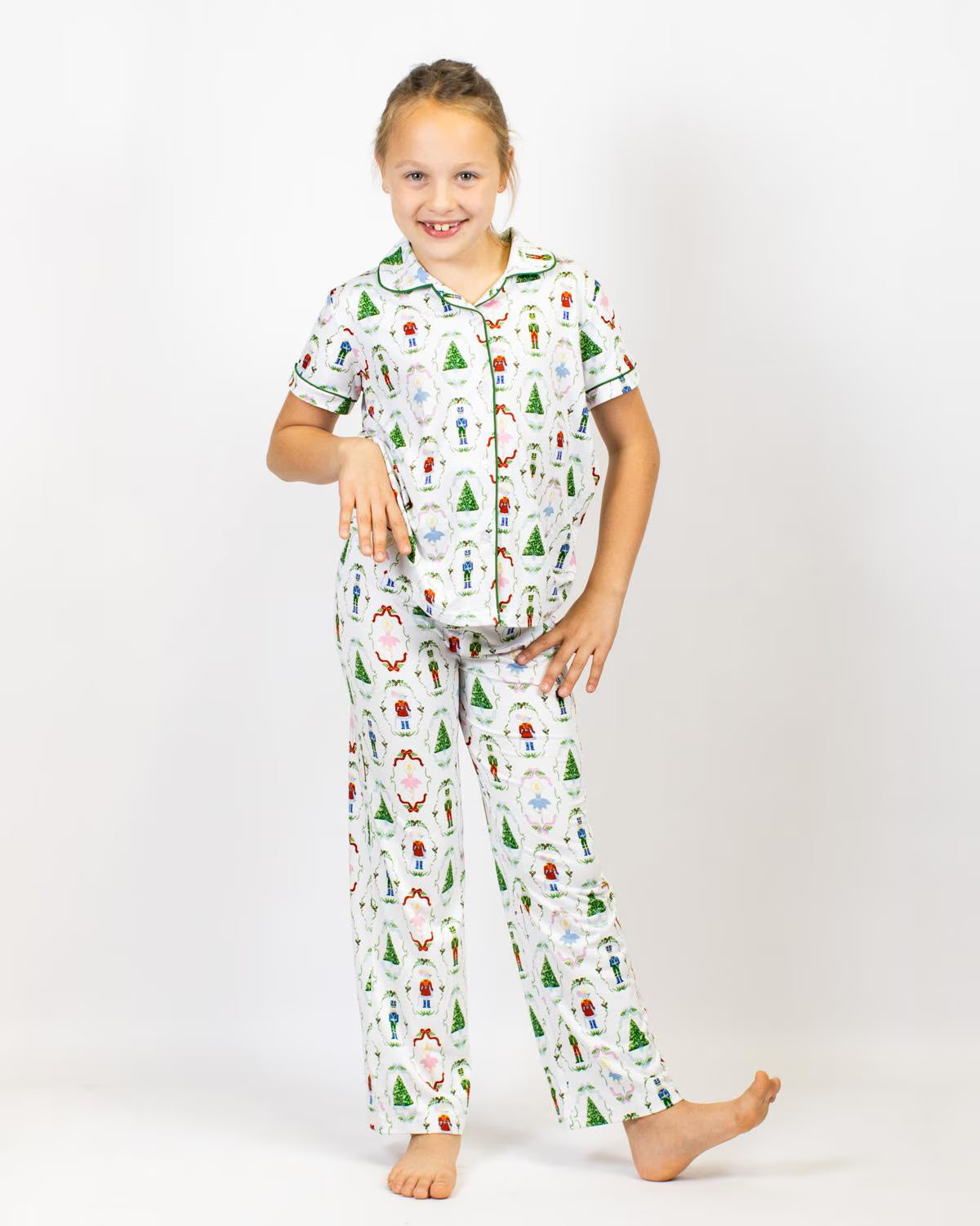 Girl's Nutcracker Waltz Short Sleeve Pajama Set