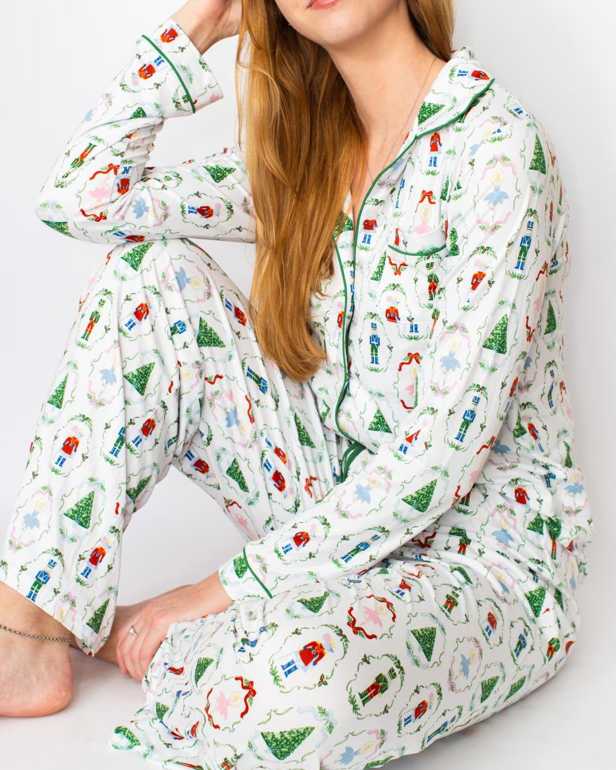 Ladies Nutcracker Waltz Long Sleeve Pajama Set