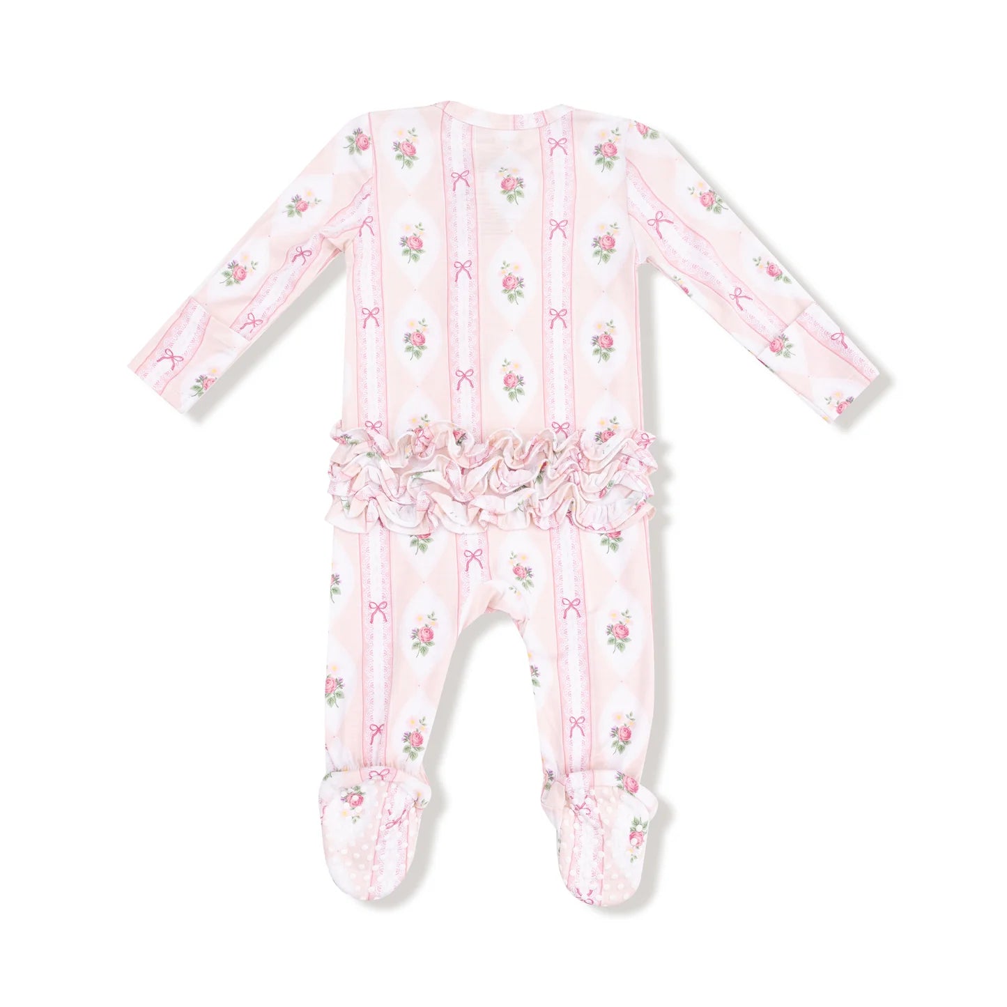 Ogee Lace 2 Way Ruffle Back Zipper Footie