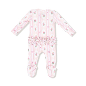Ogee Lace 2 Way Ruffle Back Zipper Footie