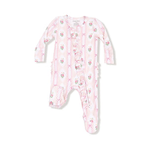 Ogee Lace 2 Way Ruffle Back Zipper Footie
