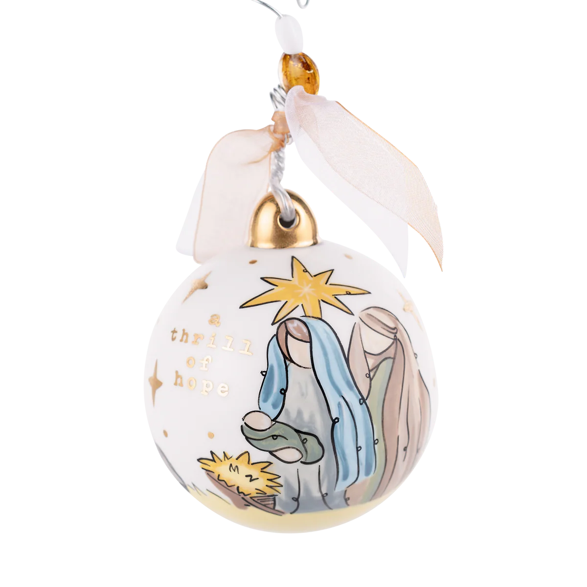 Gold Star Thrill of Hope Ornament