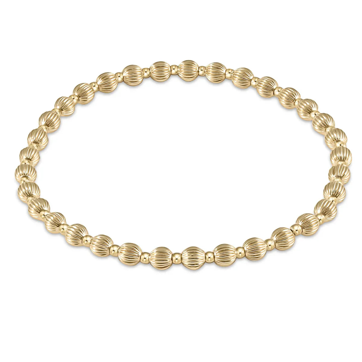 Dignity Grateful Gold Bead Bracelet-5mm