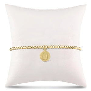 Classic Gold 2mm Bead Bracelet- Be You Gold Disc