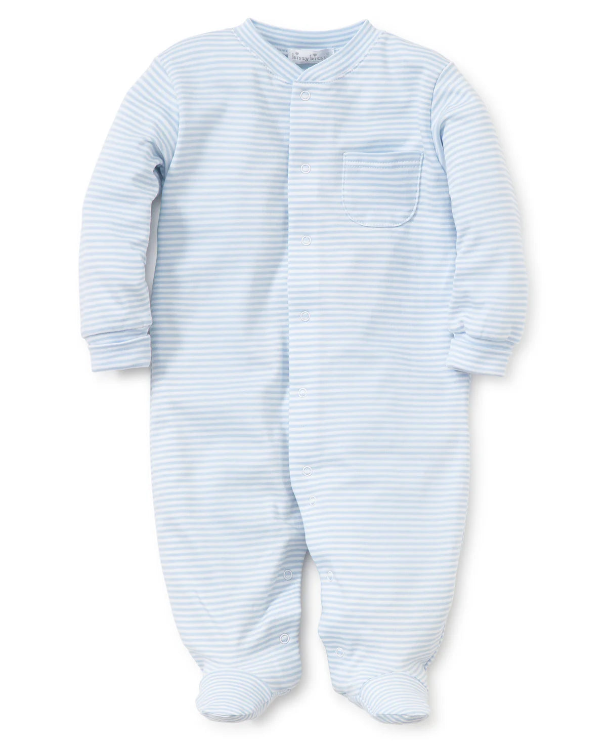 Kissy Kissy - Blue Simple Stripes Footie