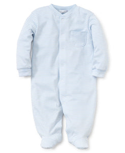 Kissy Kissy - Blue Simple Stripes Footie