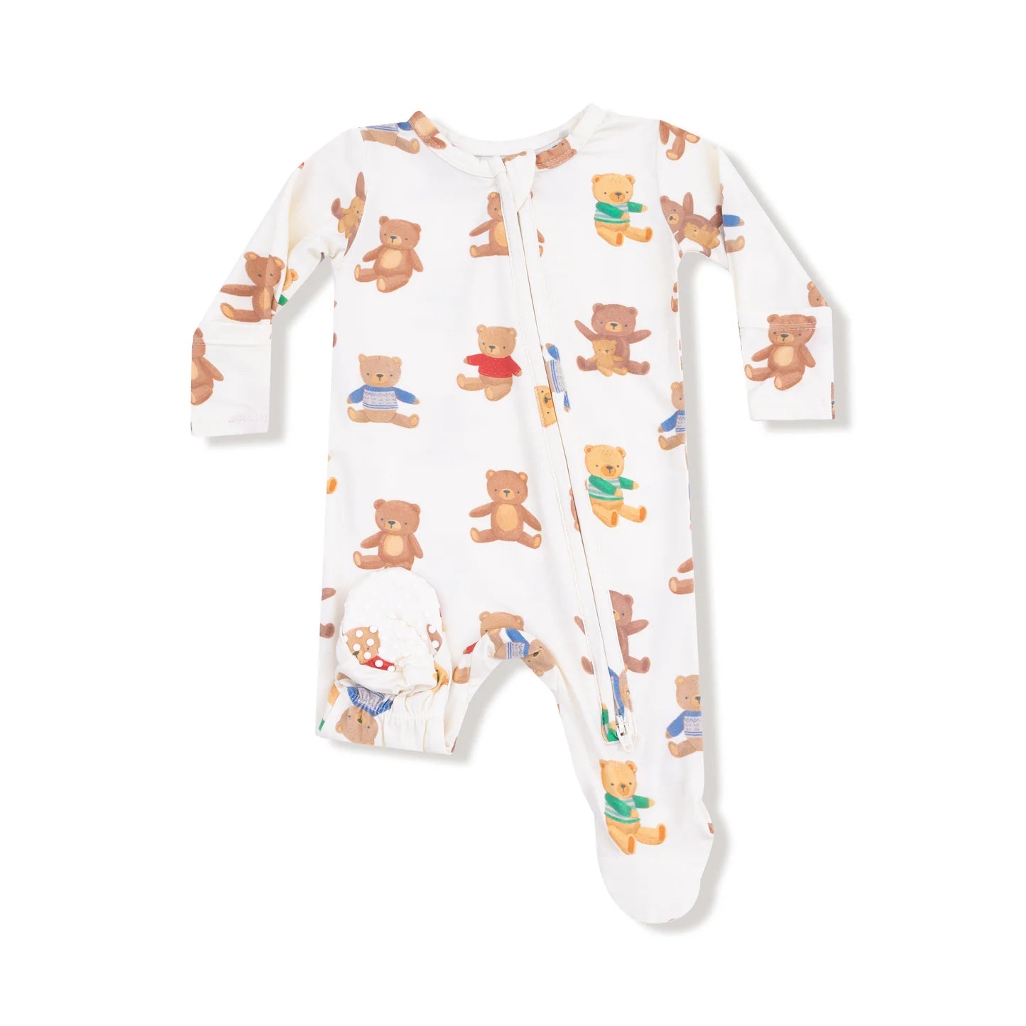 Teddy Bear 2 Way Zipper Footie