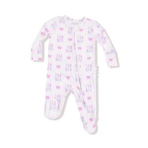 Lil' Sis 2 Way Ruffle Back Zipper Footie