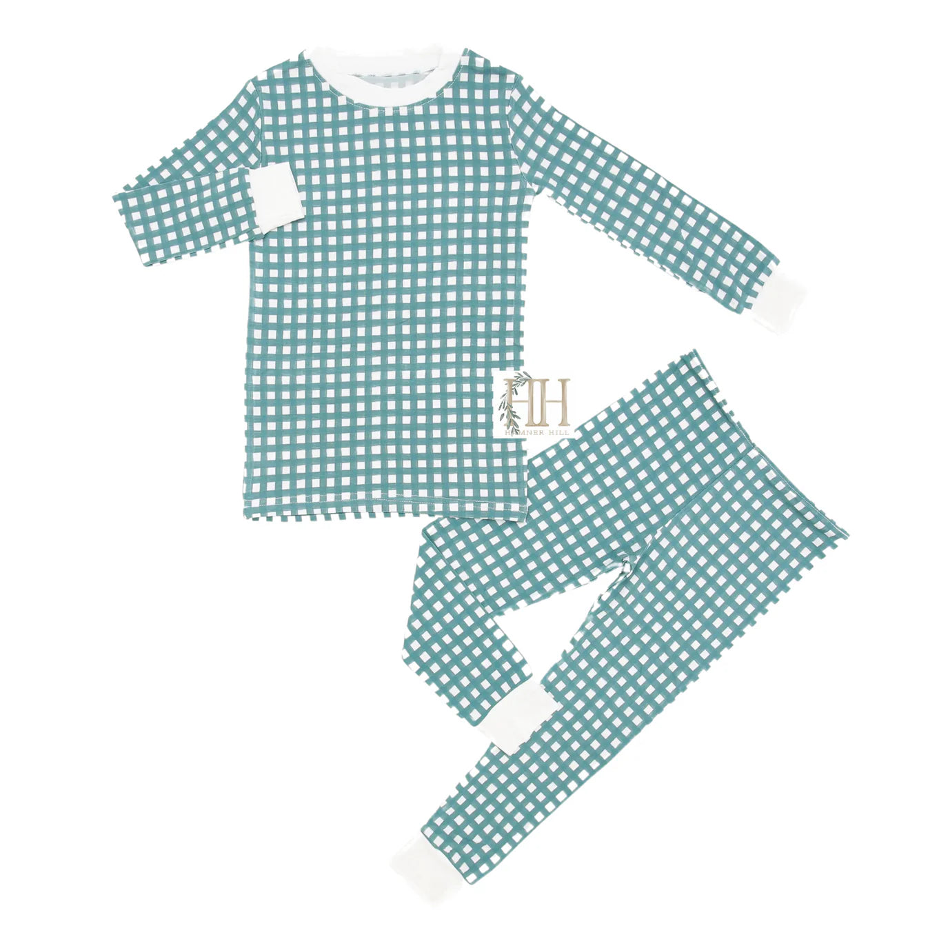 Teal Check Pajama Set