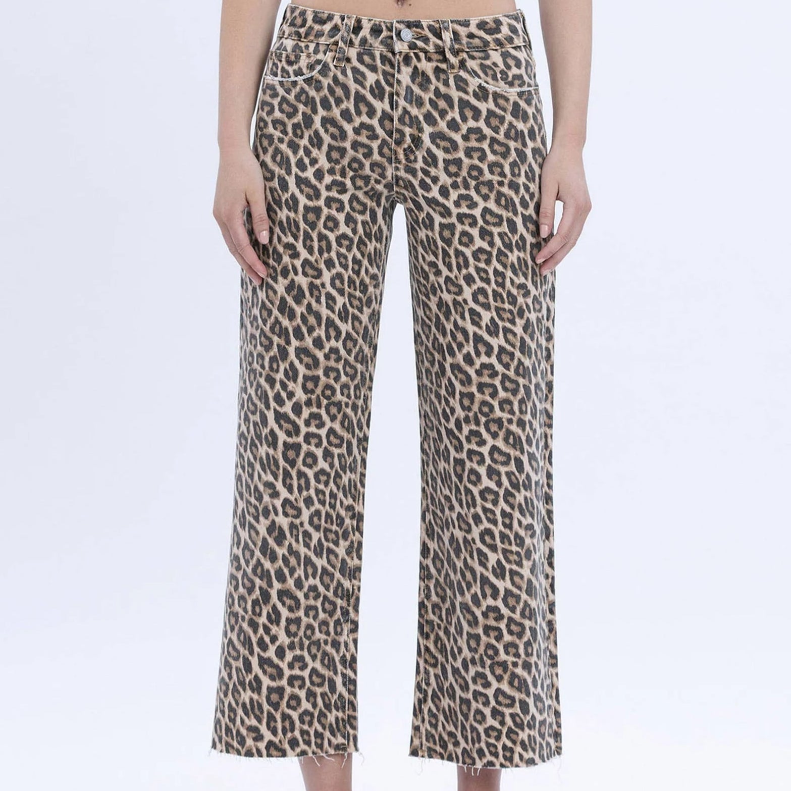 Animal Print Crop Jeans