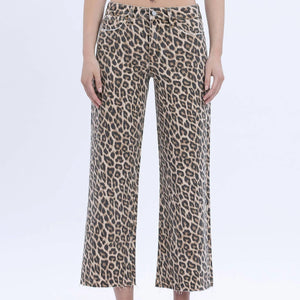 Animal Print Crop Jeans