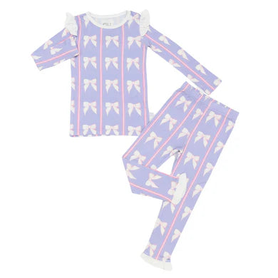 Purple Bow Pajama Set