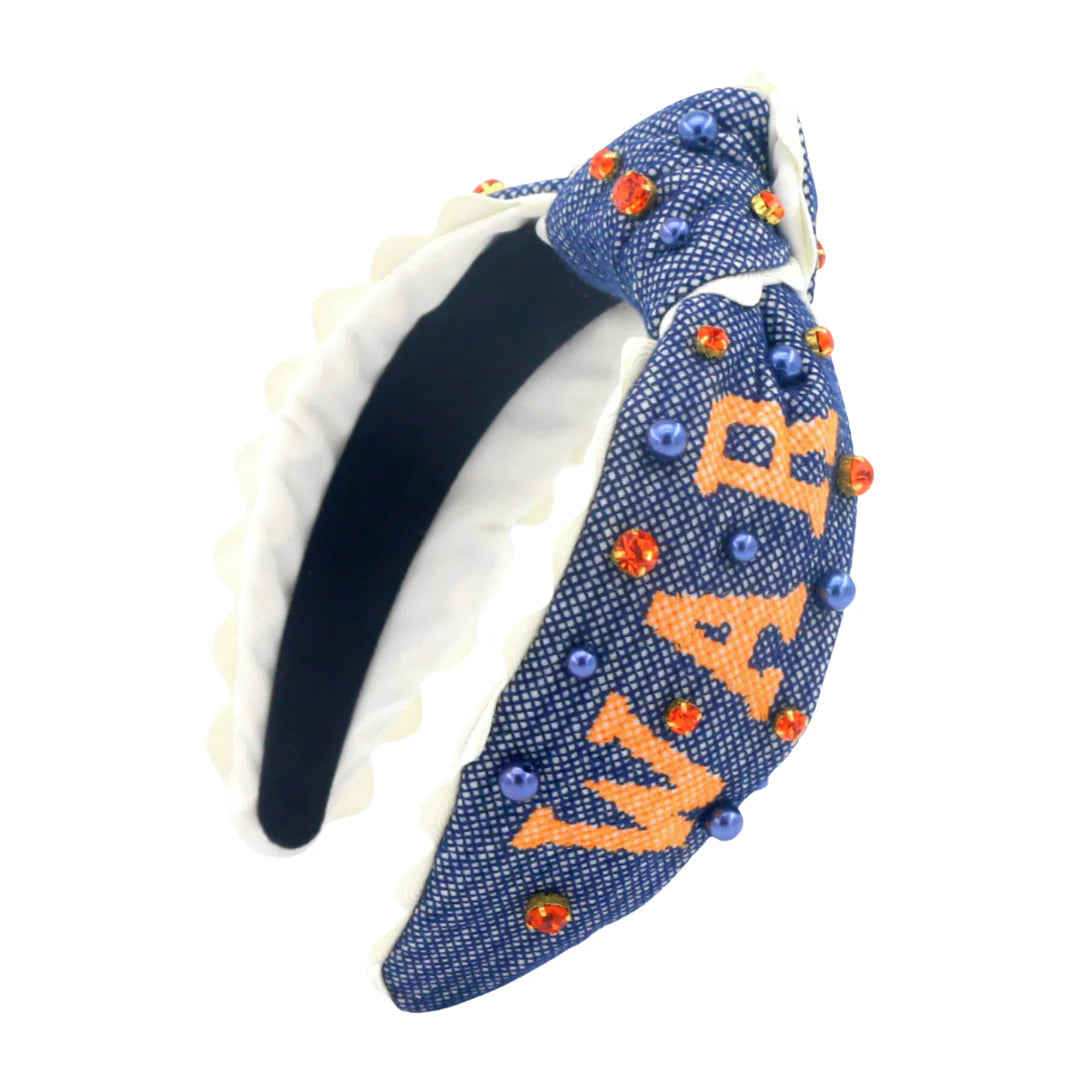 War Eagle Headband with Crystals and Pearls