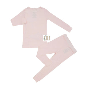 Blooming Blush Ribbed Pajama Set