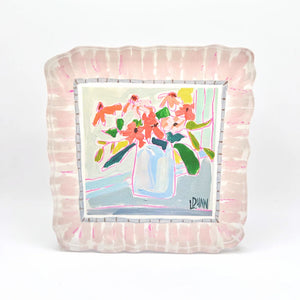 Coral Pop Acrylic Block