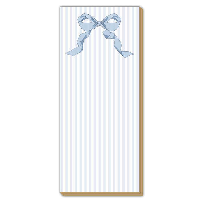 Notepad-Luxe Stripe Skinny Pad with Bow