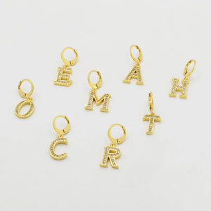 Charm Bar-Dainty Crystal Initial