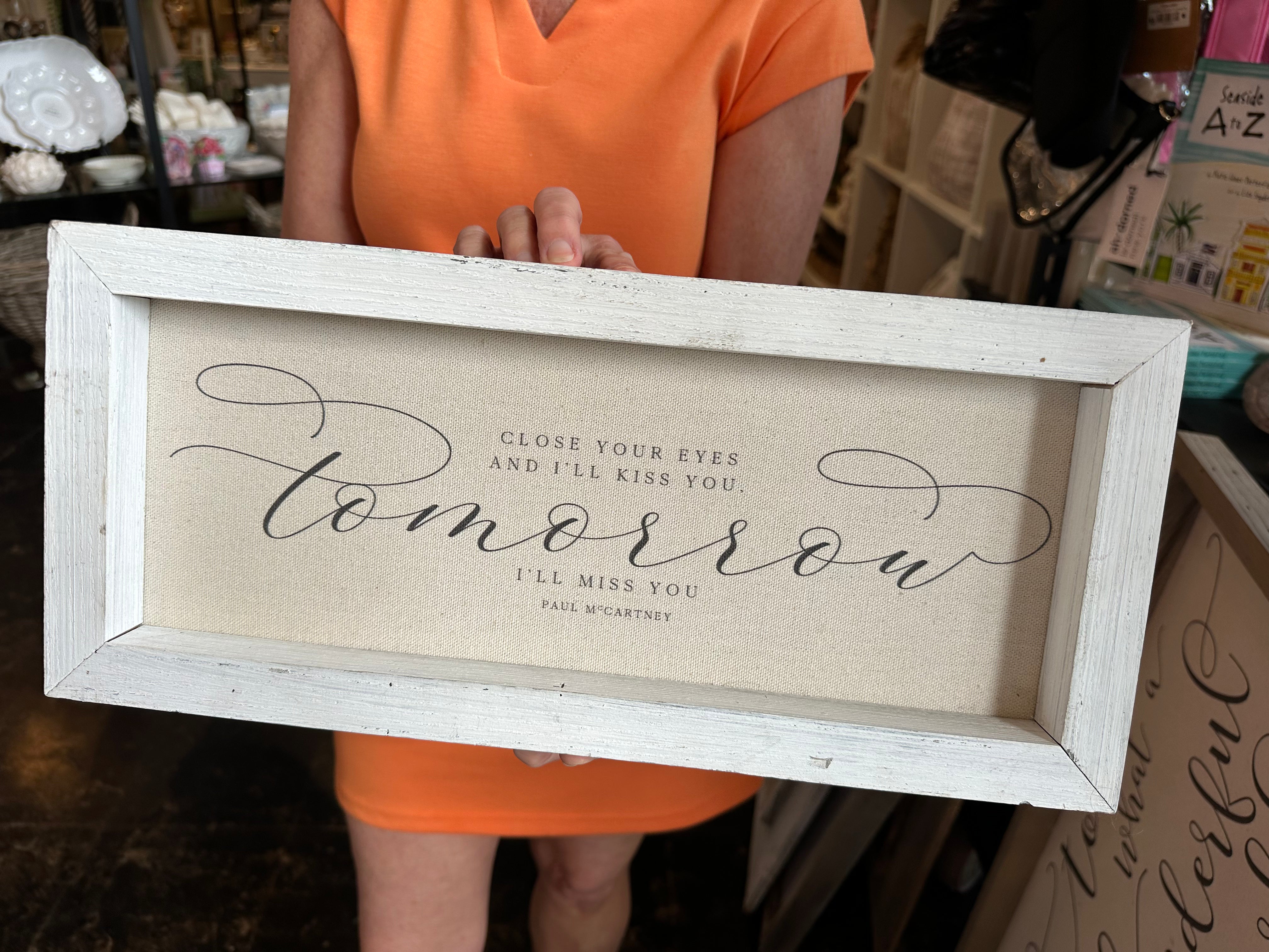 White Oak Frame with Saying