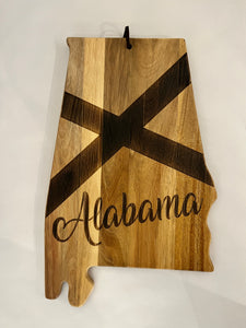 Alabama Shaped Cutting & Serving Board