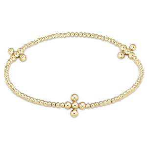 Signature Cross Gold Beaded Bracelet