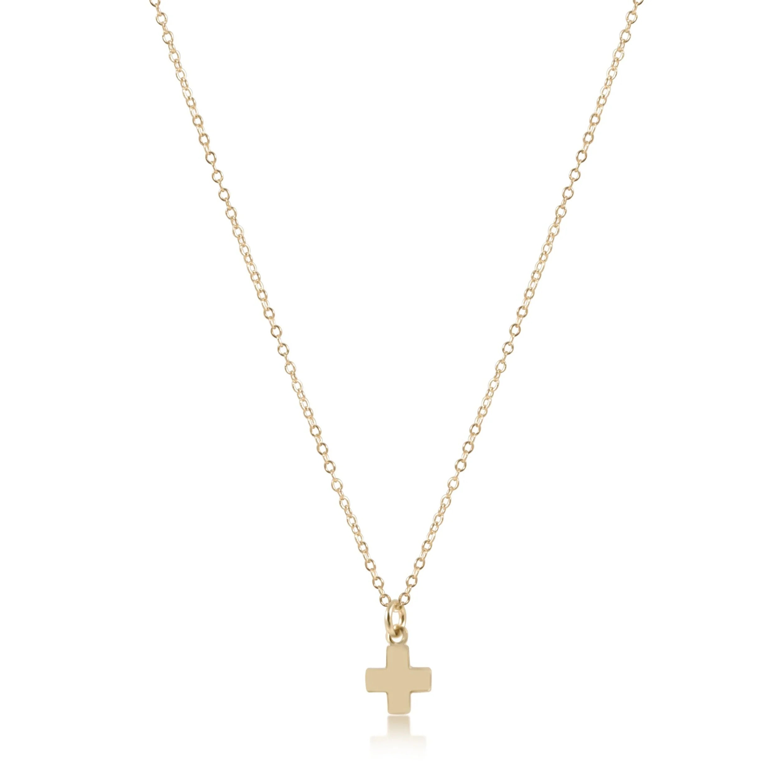 Egirl 14" Gold Signature Cross Necklace