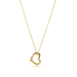 Egirl 14" Gold Necklace-Love Charm