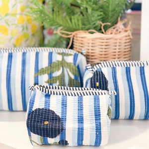 Quilted Cosmetic Bag-Set of 3