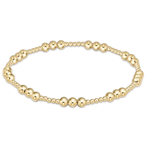 Classic Gold Joy Pattern Bead Bracelet
