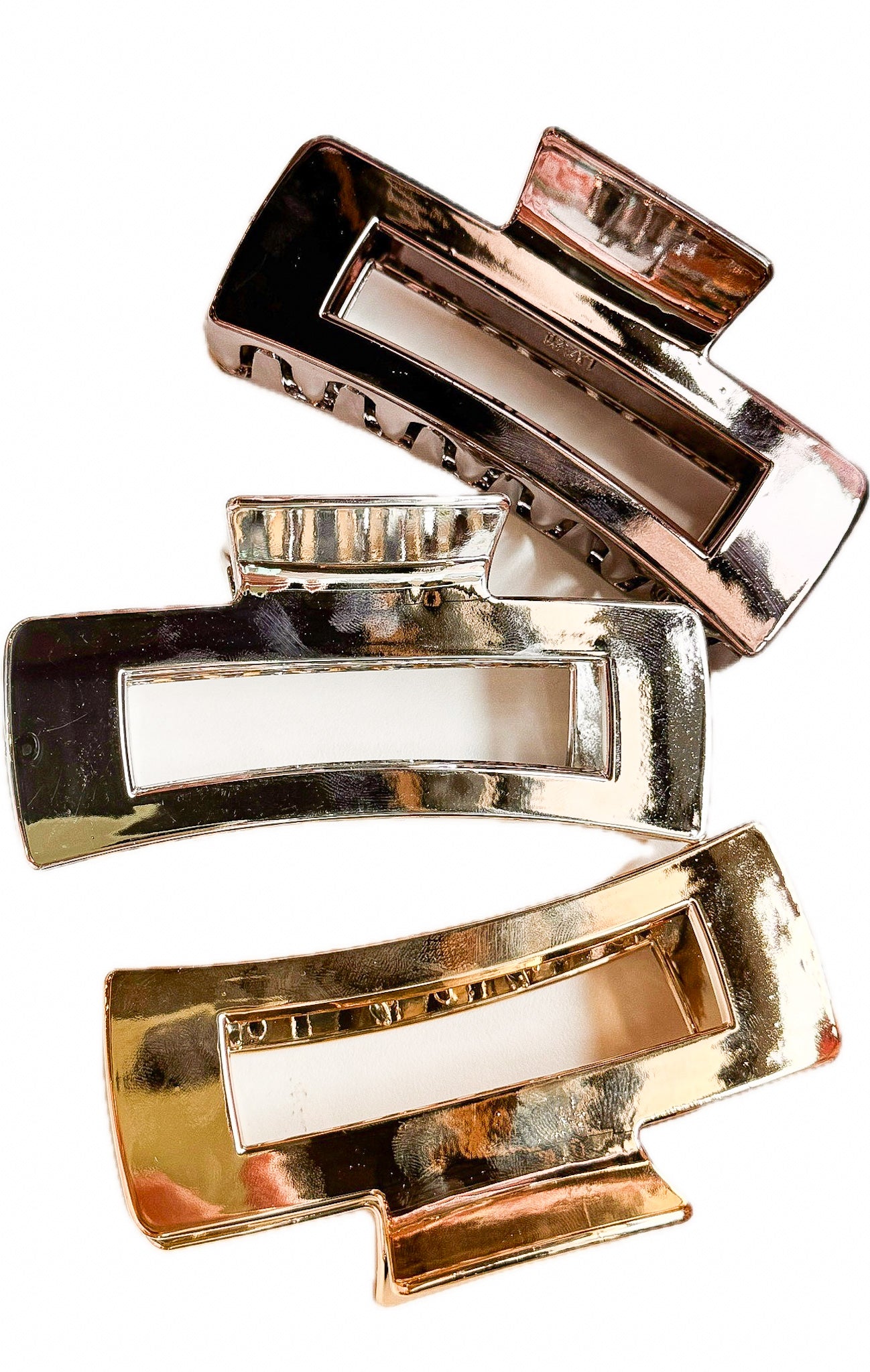 Open Hair Clips-Metallic