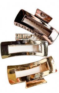 Open Hair Clips-Metallic