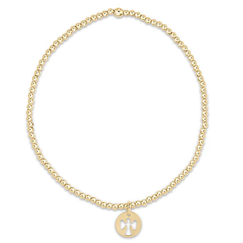 Egirl Classic Gold 2mm Bead Bracelet-Guardian Angel