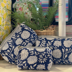 Quilted Cosmetic Bag-Set of 3