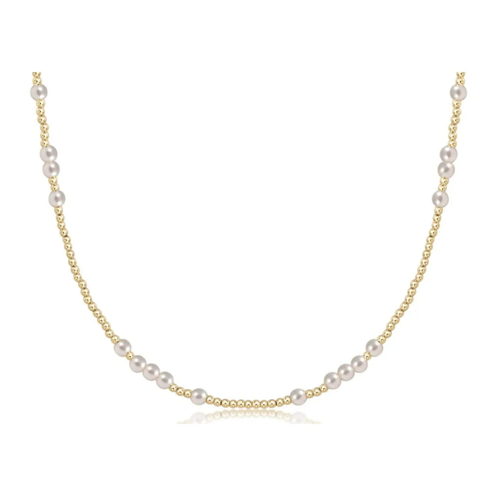 Hope Unwritten Gold Choker-Pearl