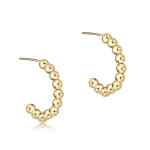 Beaded Classic Post Hoop Earrings