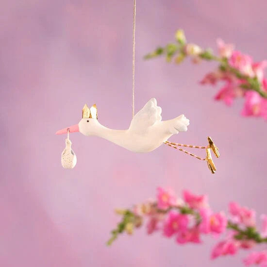 Flying Stork Ornaments