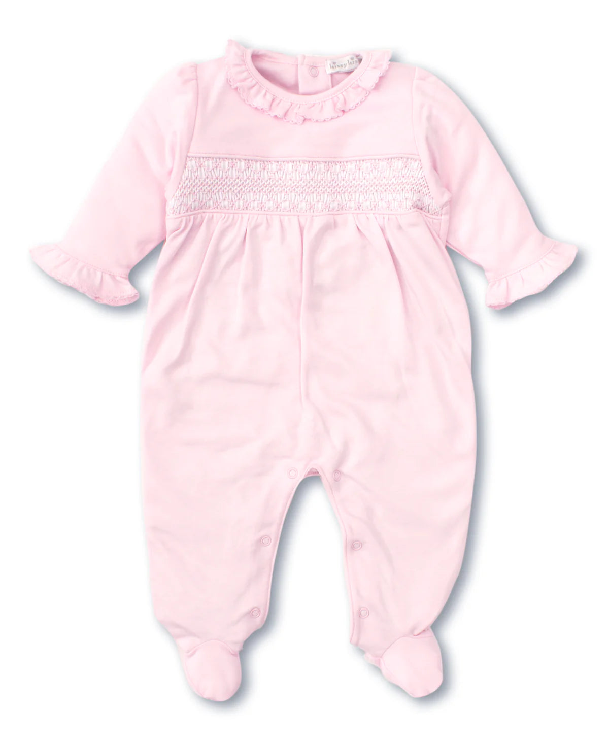 Smocked Pink Footie