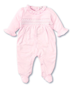 Smocked Pink Footie