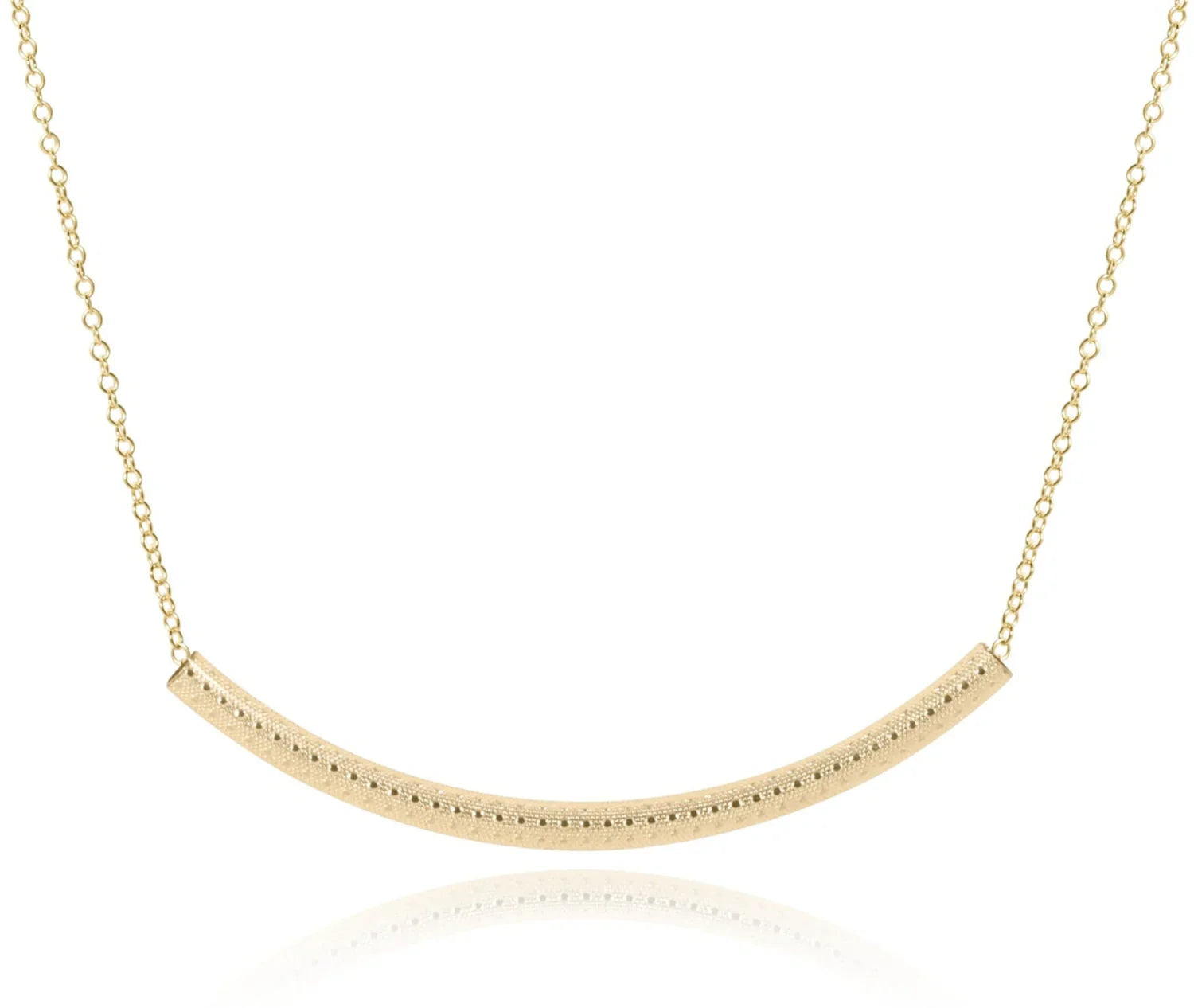 Bliss Bar Gold Necklace-Textured
