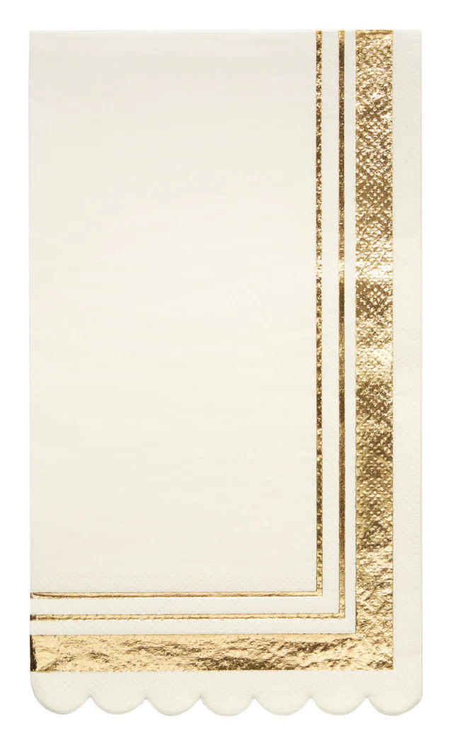 Guest Paper Towel Gold & White