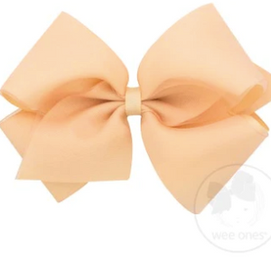 Mini King Grosgrain Hair Bow with Plain Wrap