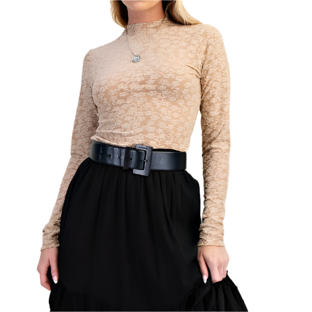 Burnout Lace Top