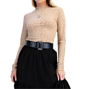 Burnout Lace Top