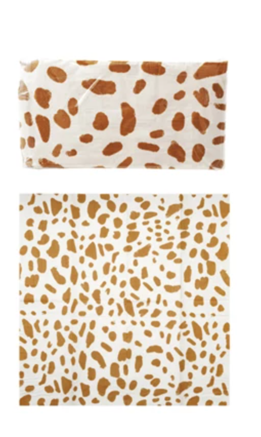 Paper Guest Towel with Animal Print Pattern