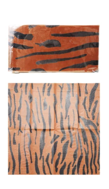 Paper Guest Towel with Animal Print Pattern