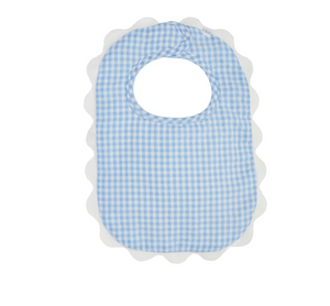 Blue Gingham Bib