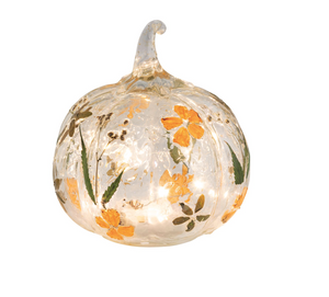 LED Glass Pumpkin