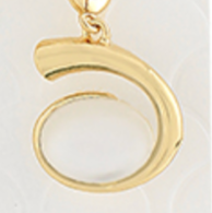 Charm Bar-Swirl & White Stone