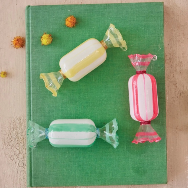 Glass Candy Shaped Ornament