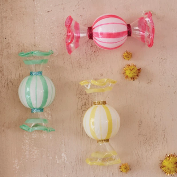 Glass Candy Shaped Ornament